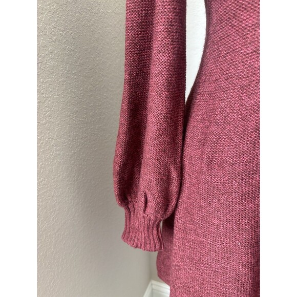 American Eagle Women's Size Medium Burgundy Long Sleeve Henley Sweater Dress-NWT - Picture 2 of 7